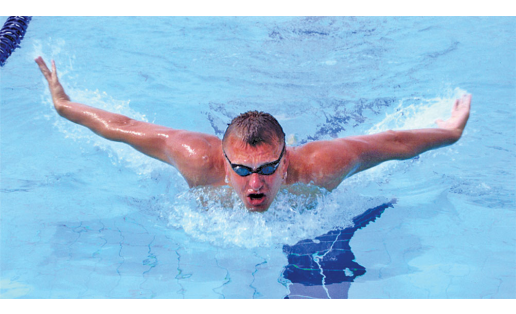 Баттерфляй ысулы м‑н йөҙөү. Дистанцияла А.А.Строкин