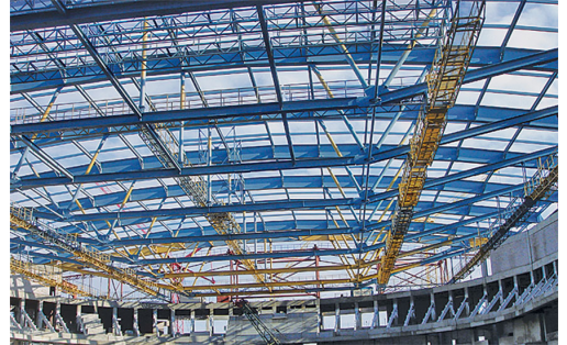Металлические конструкции покрытия "Уфа-Арена"